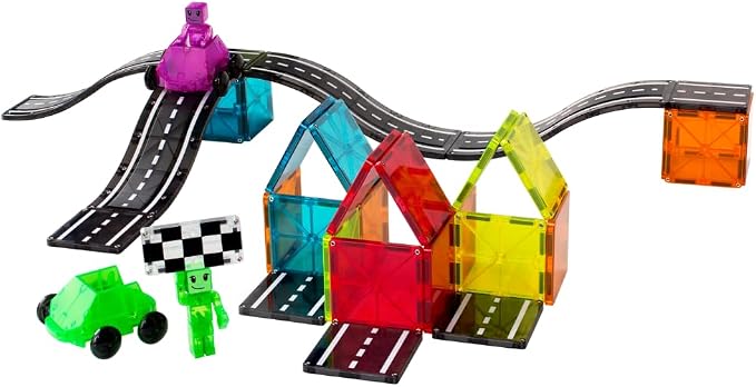 MAGNA-TILES Downhill Duo 40-Piece Magnetic Construction Set, The Original - Image 6