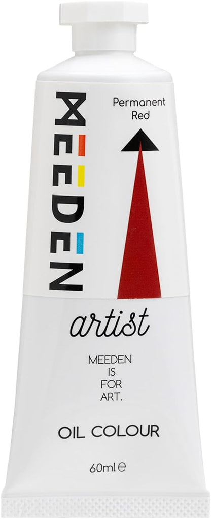 MEEDEN Artist Grade Oil Paint: Permanent Red - 60ml/2oz Tube - Professional Art by MEEDEN