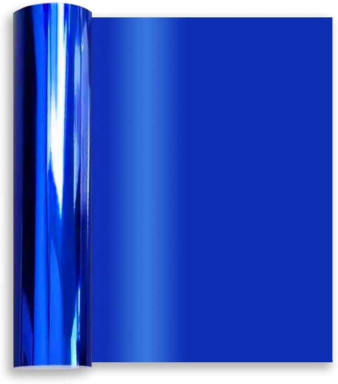 Tvinyl Warehouse Blue Foil HTV Heat Transfer Vinyl Roll 12" x 6FT by TvinylWarehouse