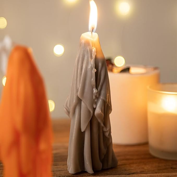 Halloween Masked Ghost Candle Silicone Mold DIY 3D Scented Candle Making Wax - Image 6
