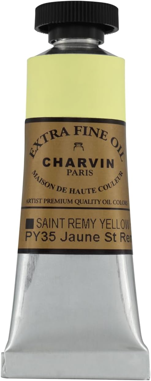 Charvin Extra Fine Oil Paint, Saint Remy Yellow 20 mL - Image 2