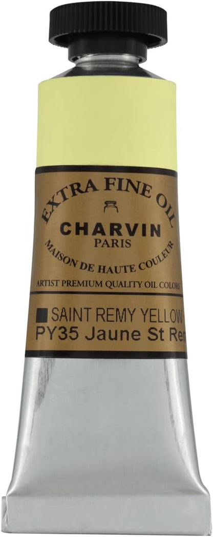 Charvin Extra Fine Oil Paint, Saint Remy Yellow 20 mL - Image 2