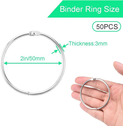CooBigo 50 Pack Shower Curtain Rings Rust Proof Curtain Hook - Image 2