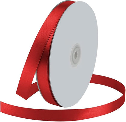 5/8" Wide x 100 Yards Single Face Polyester Satin Ribbon, Satin Ribbon by KMERLIFE