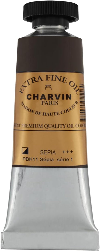 Charvin Extra Fine Oil Paint, Sepia 20 ml - Image 2