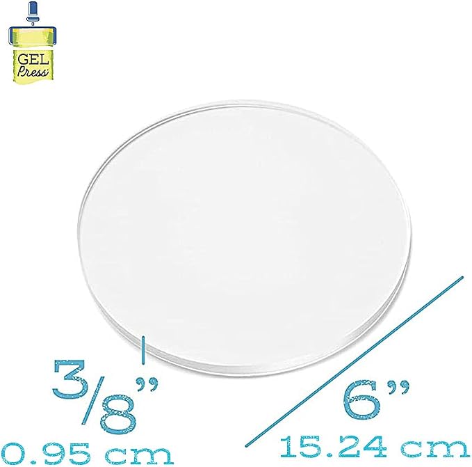 Gel Press Monoprinting Print Plate – 6” Circle Gel Plate - Image 2
