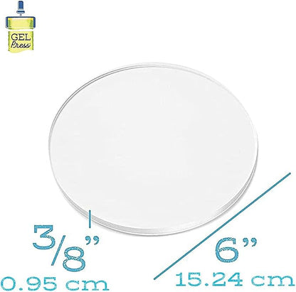 Gel Press Monoprinting Print Plate – 6” Circle Gel Plate - Image 2