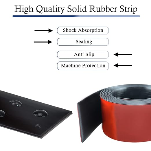 Neoprene Rubber Strips Self Adhesive Solid Rubber Sheets, Rolls & Strips - Image 2