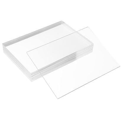 Pack of 10 Clear Acrylic Sheet 8" x 12" Cast Plexiglass Panel 1/8" Thick by KAITELA