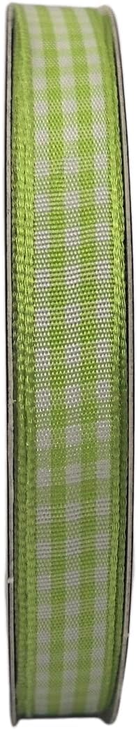 Apple Green Gingham Plaid Checked Ribbon 25 Yard Each Roll 100% Polyester - Image 3