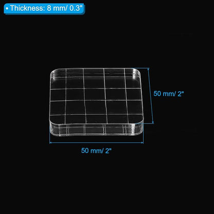 PATIKIL Acrylic Stamp Block, 3 Pack Stamping Block Square Shape - Image 2