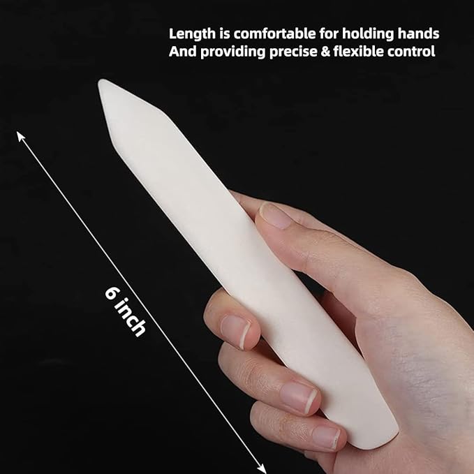 WUTA Bone Folder Genuine 2Pcs Cattle Bone Paper Creaser Scrapbooking Tool - Image 2