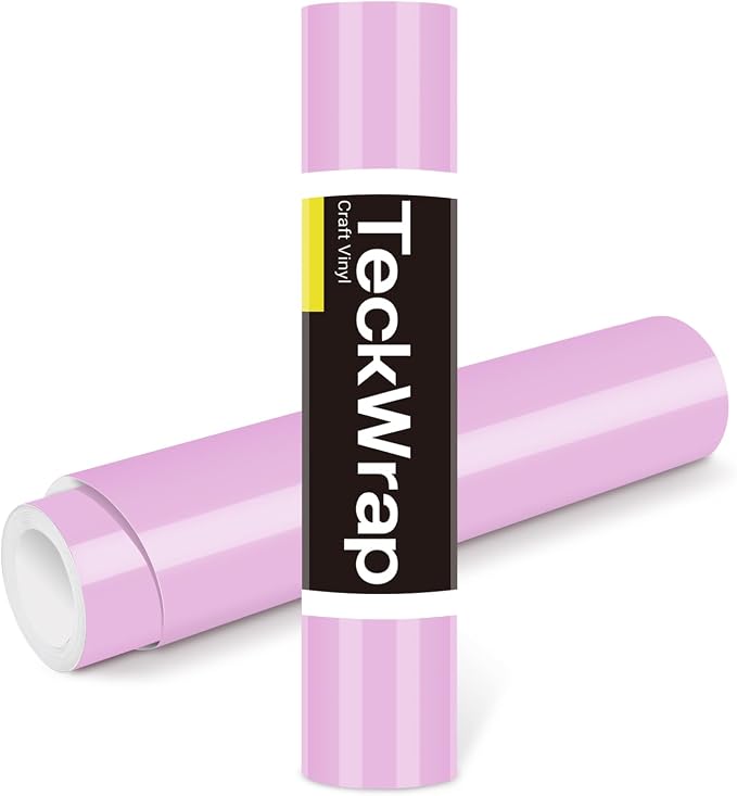 TECKWRAP Permanent Adhesive Vinyl 12" x 10ft, Glossy Sweet Pink by TECKWRAP