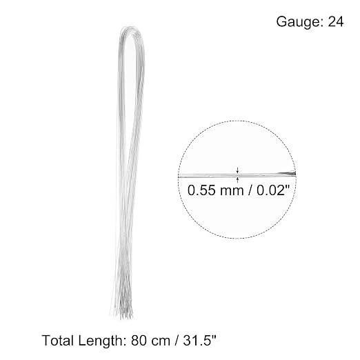 PATIKIL 32 Inch 24 Gauge Floral Stem Wire, 3 Pack/120 Pieces Bouquet Stem Paper - Image 2