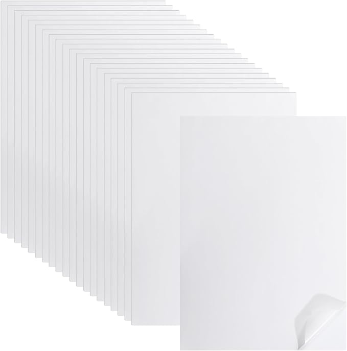GLOBLELAND 20 Sheets A4 Printable Washi Sticker Paper Translucent Self-Adhesive by GLOBLELAND