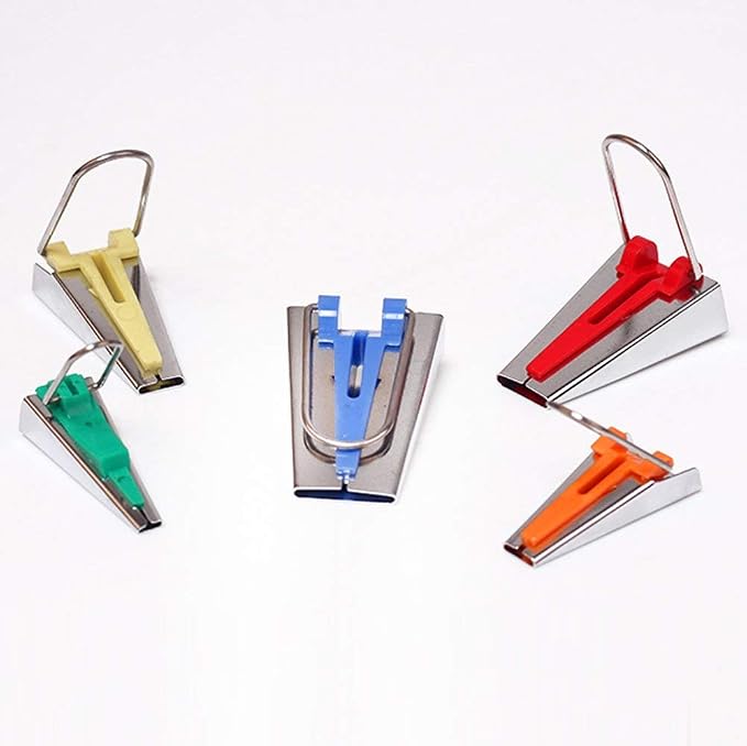 YICBOR Bias Tape Maker Set 6MM/9MM/12MM/18MM/25MM 5 Sizes DIY Quilting Tools Kit - Image 2
