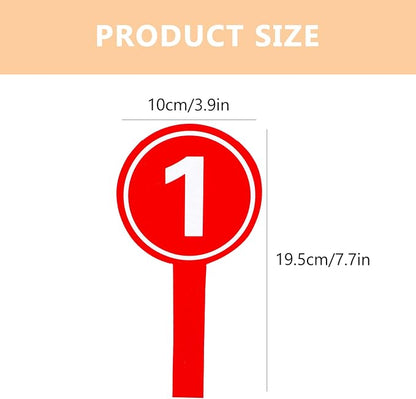 White Board 10Pcs Number Handheld Score Paddles 1-10 Voting Scoreboards - Image 3