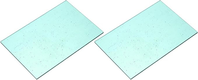 MECCANIXITY 2 Pcs Stained Glass Sheet Mosaic Tile 7.9 Inch x 5.9 Inch Lake Blue by MECCANIXITY