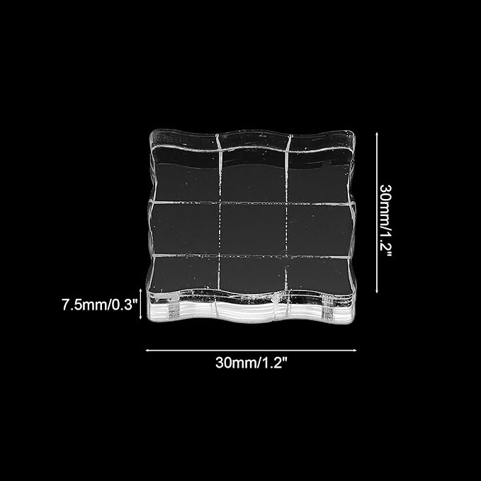 PATIKIL 1.2"x1.2" Acrylic Stamp Block - Image 2