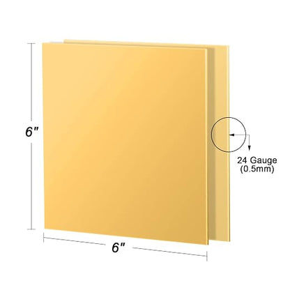 2 Pcs Brass Sheet, 24 Gauge Thickness, No Scratches, Film Attached Brass Plates - Image 2