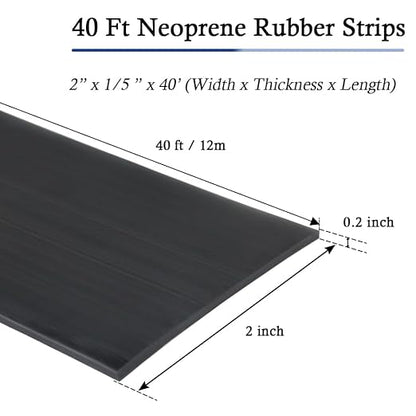 Neoprene Rubber Strips Self Adhesive Solid Rubber Sheets, Rolls & Strips - Image 6