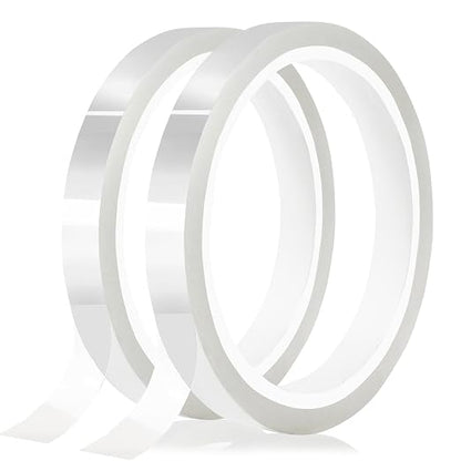 2 Rolls 10mm x33m Clear Heat Tape, Transparent High Temperature Heat Resistant by MEBMIK