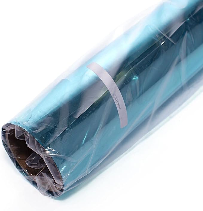 Anderson's Light Blue Shiny Metallic PVC Roll: 47" x 100' Flame-Resistant Event - Image 2