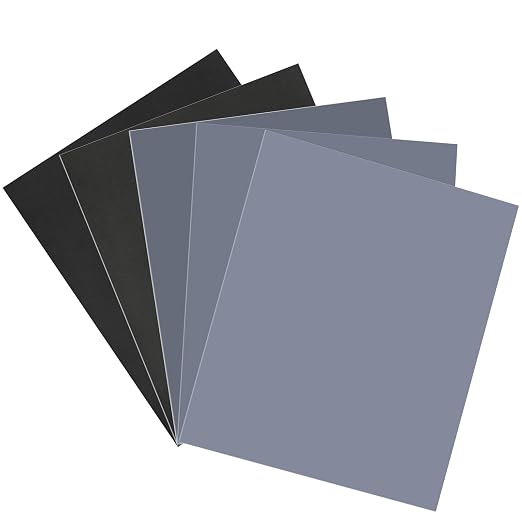 Fine Sandpaper Assortment, 9 x 11 Inch Wet Dry Sand Paper, by Shineboc