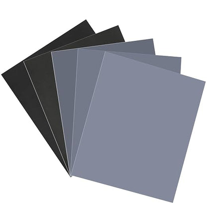 Fine Sandpaper Assortment, 9 x 11 Inch Wet Dry Sand Paper, by Shineboc