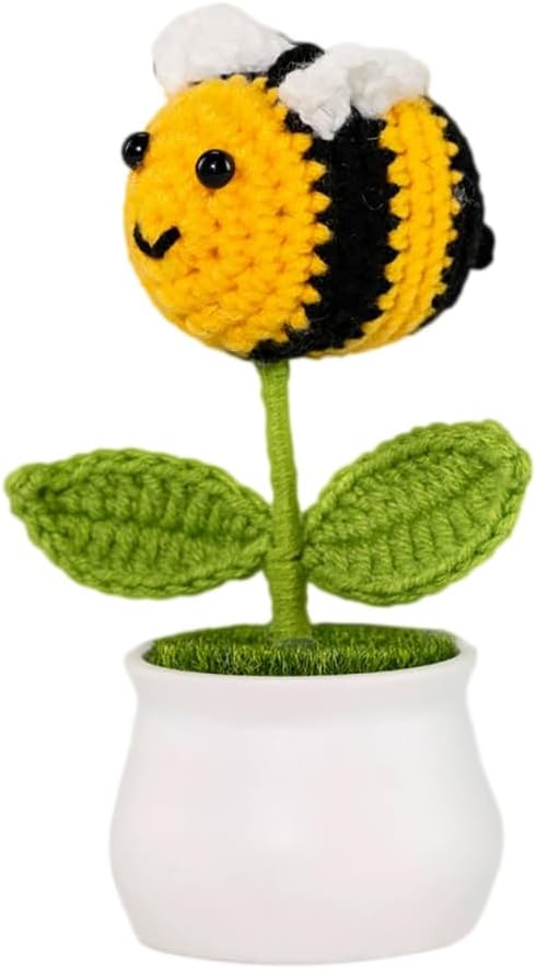 Bee Pin Cushion, Handmade Knitted Pincushions, Cute Pin Cushions Needle Holders by Wanshui