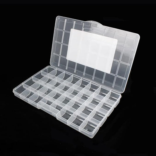 32 Grids Clear Plastic Organizer Box, Craft Storage Container by Chemlliy