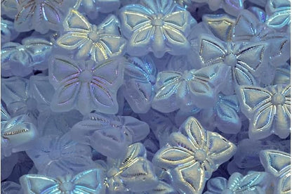 2.1oz Mix of Unique Czech Bohemia Glass Pressed Beads, Violet Purple Pink - Image 8