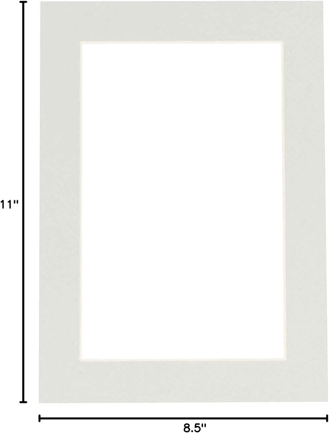 Pack of Ten Acid Free 8.5x11 Mats Bevel Cut - Image 10