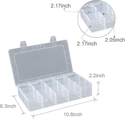 2 Pack Plastic Small Crafts Storage Boxes - Image 2