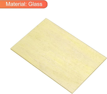 MECCANIXITY 2 Pcs Stained Glass Sheet Mosaic Tile 7.9 Inch x 5.9 Inch Apricot - Image 3