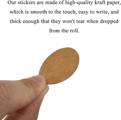 HAHIYO 1.5-Inch 500Pcs Natural Brown Kraft Round Label - Image 3