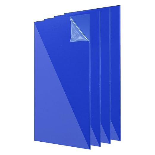 uxcell 4Pcs Acrylic Sheets 12x8 Inch Acrylic Panel 1/8 Inch-3mm Plastic Board by uxcell