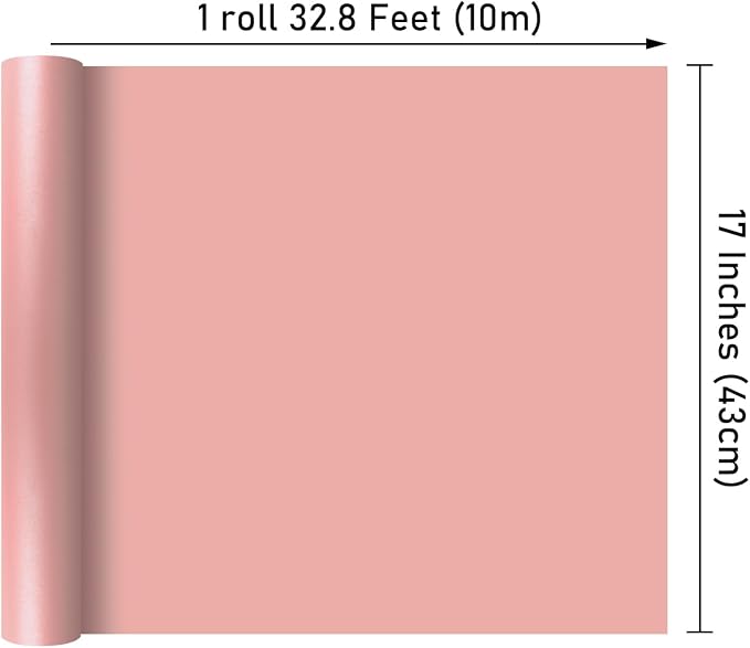 NESCCI Pink Matte Wrapping Paper, Solid Color Pearly-Lustre Paper-3 Roll - Image 2
