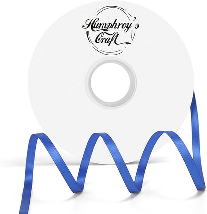 Humphrey's Craft 1/4 Inch Royal Blue Double Faced Satin Ribbon by HumphreysCraft