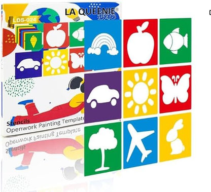 24 Pieces Stencils for Kids, Large Drawing Stencils Chalk Template, 8 Inches - Image 7