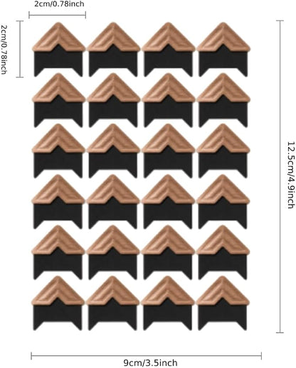 GOONAVI 15 Sheets 360 Pcs Rose-Gold Acid-Free Photo Corners Mounting Self - Image 4