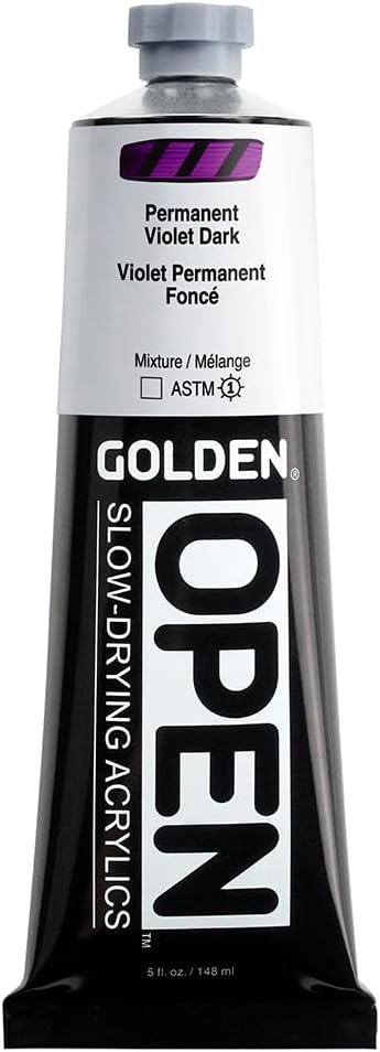 OPEN Slow-Drying Acrylics by GOLDEN, Permanent Violet Dark, 5 fl oz. tube by GoldenArtistColors