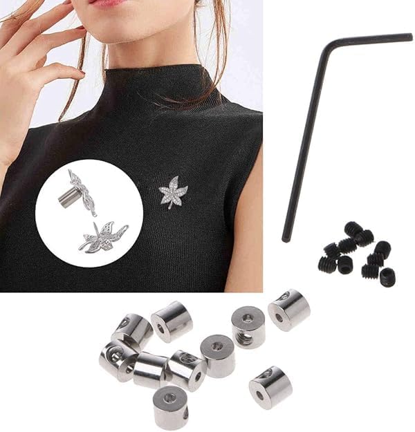 10 Pcs Pin Pin Safe Locks Pin Backs Clasp Locking Pin Keeper Backs Brooch Pin - Image 5