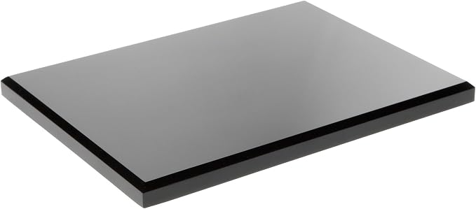 Plymor Black Acrylic Rectangular Beveled Display Base by Plymor