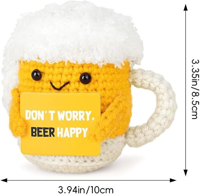 Beer Cup Pin Cushion, Handmade Knitted Pincushions, Cute Pin Cushions Needle - Image 2