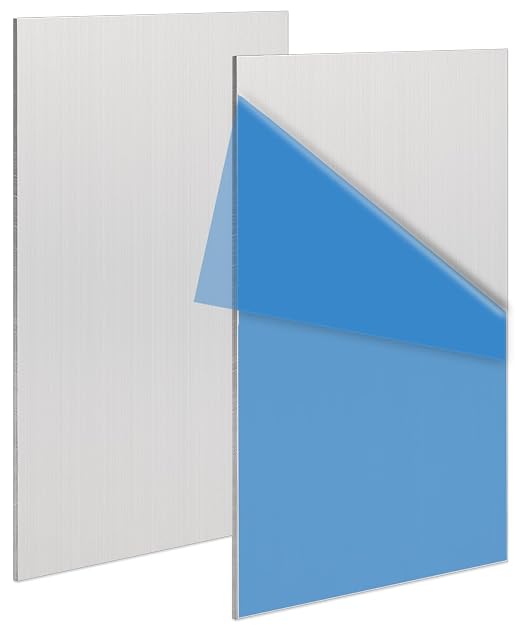 2 Pack 5052 H32 Aluminum Sheet Metal 8” x 4”x 1/8” Flat Plain Thin Aluminum by IOUALEY