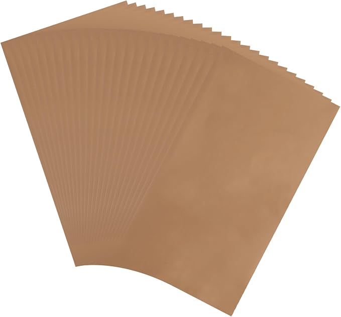 MECCANIXITY 50 Sheets Heat Reactive Foil, 20x29cm Coffee Foil Transfer Sheets by MECCANIXITY