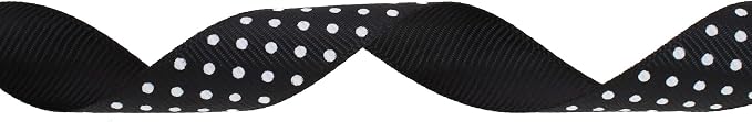 Polka Dot Grosgrain Ribbon 25 Yard Each Roll 100% Polyester - Image 2