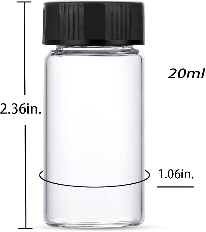 20ml Clear Small Glass Vials 30pcs - Image 2