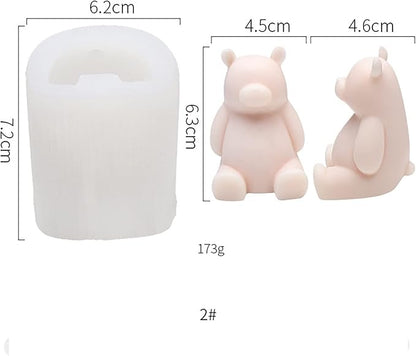 Cute Polar Bear Scented Candle Mold 2 Pack - Image 5